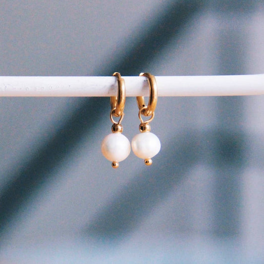 Creolen mit Süsswasserperlen