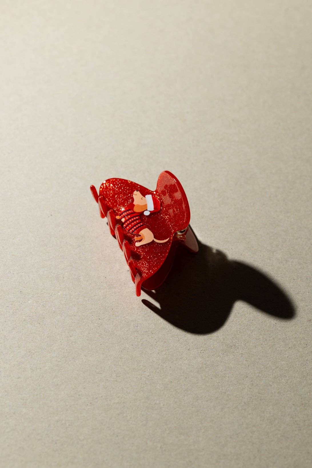 Haarklammer - Christmas Dackel (L)