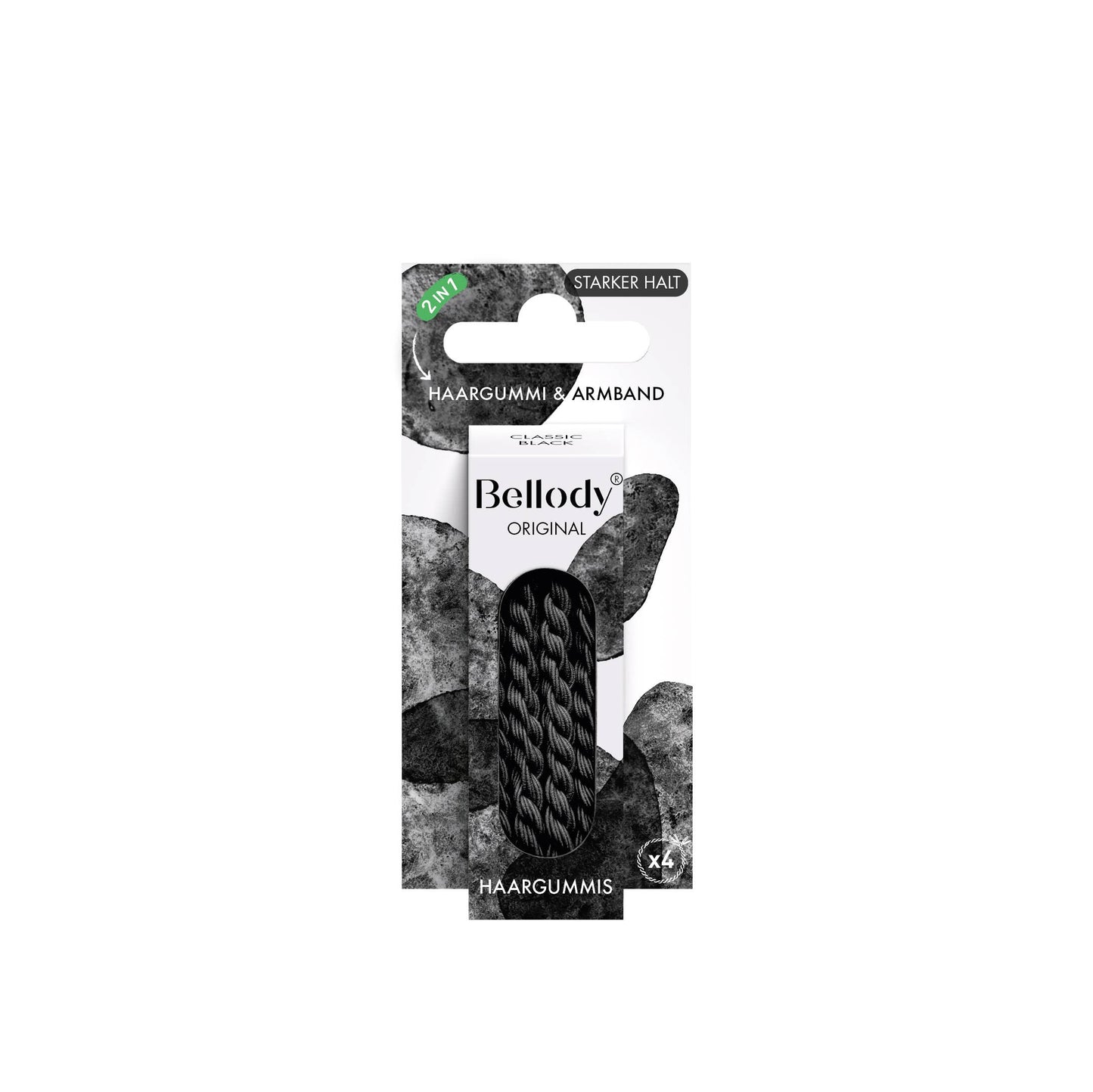 Haargummis Schwarz - Bellody® (4 Stück - Classic Black)