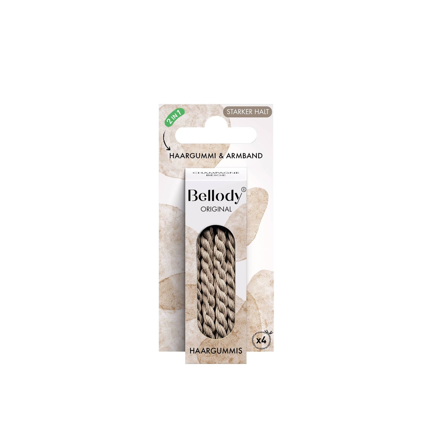 Haargummis Beige - Bellody® (4 Stück - Champagne Beige)