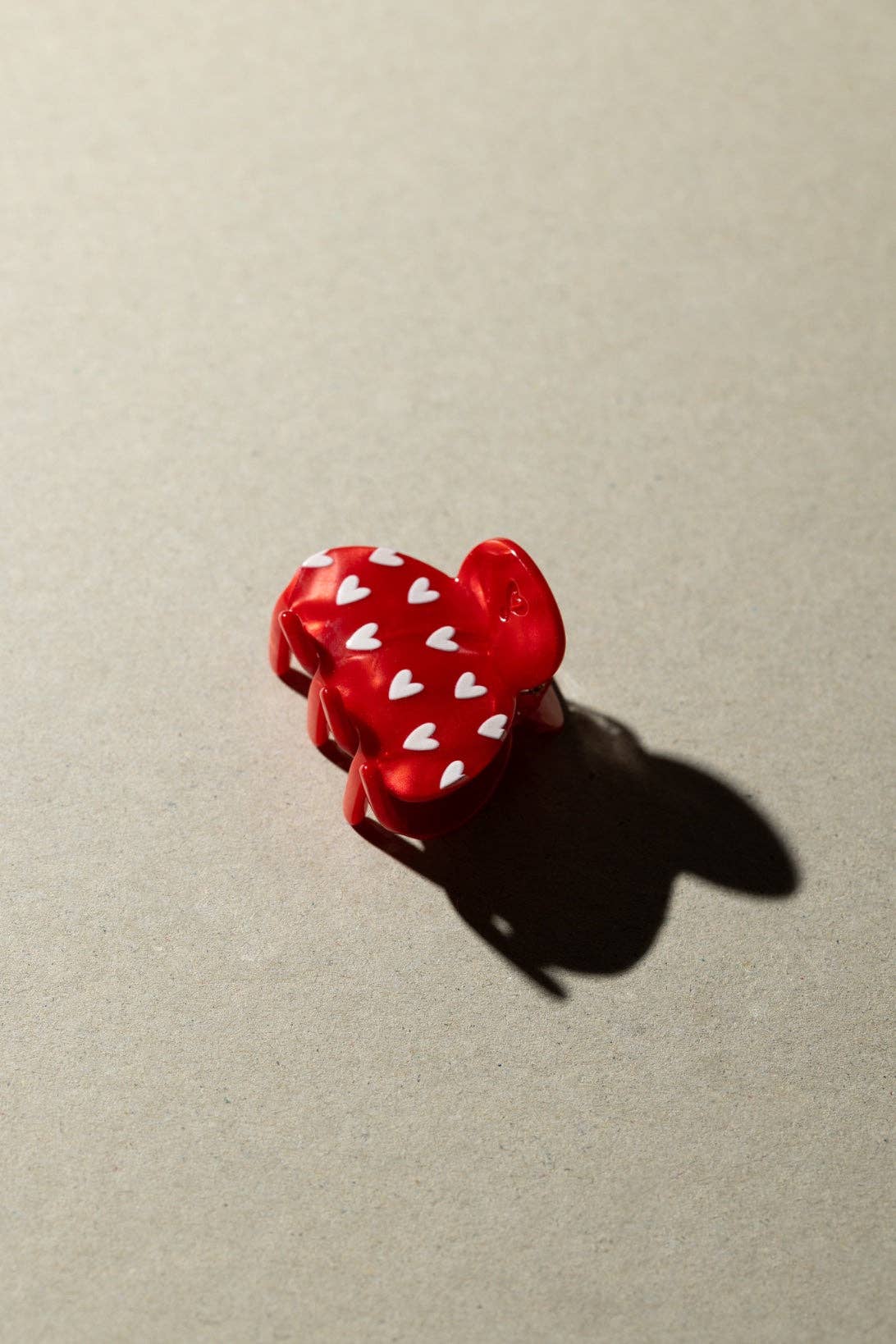 Haarklammer - Red & Hearts (S)