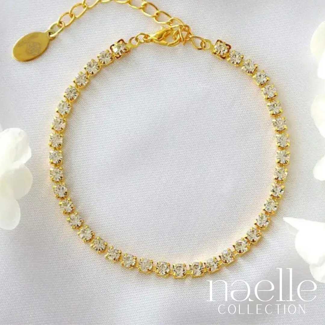 Gliederarmband mit 18 Karat Zirkonia