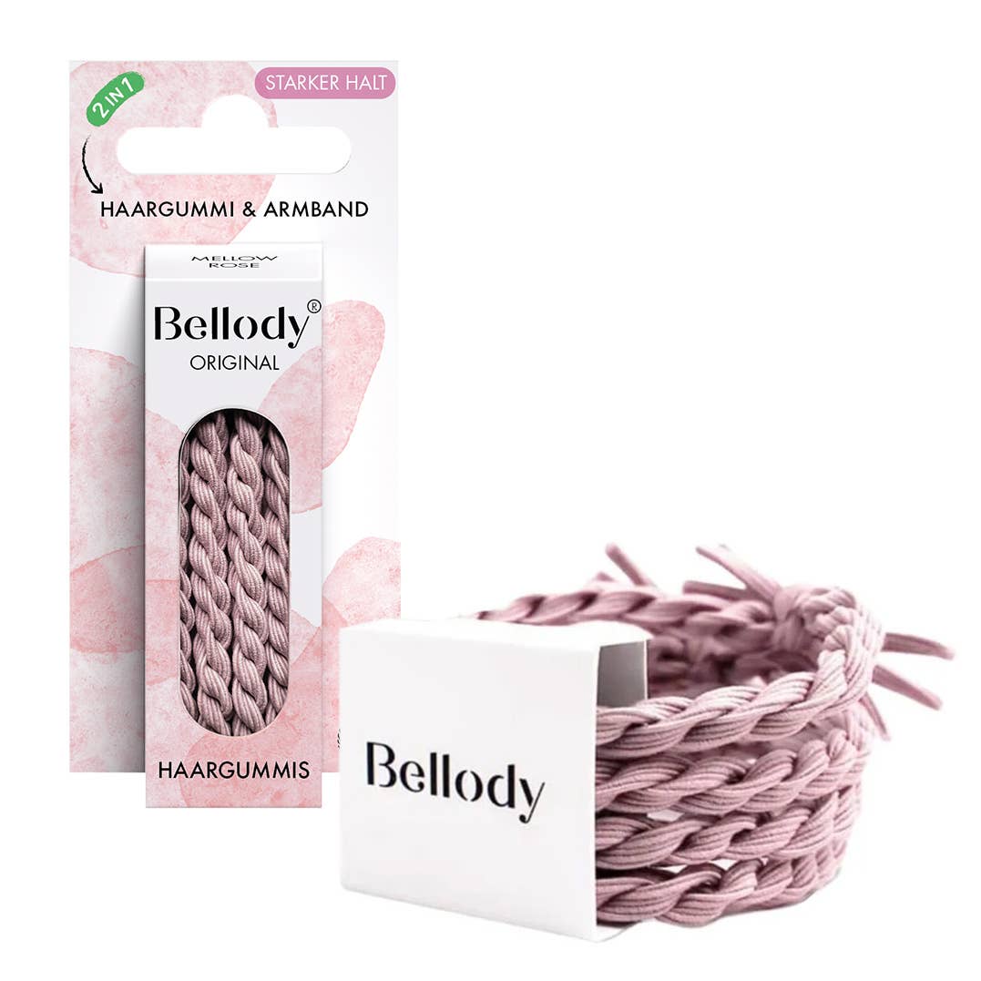 Haargummis Rosa - Bellody® (4 Stück - Mellow Rose)