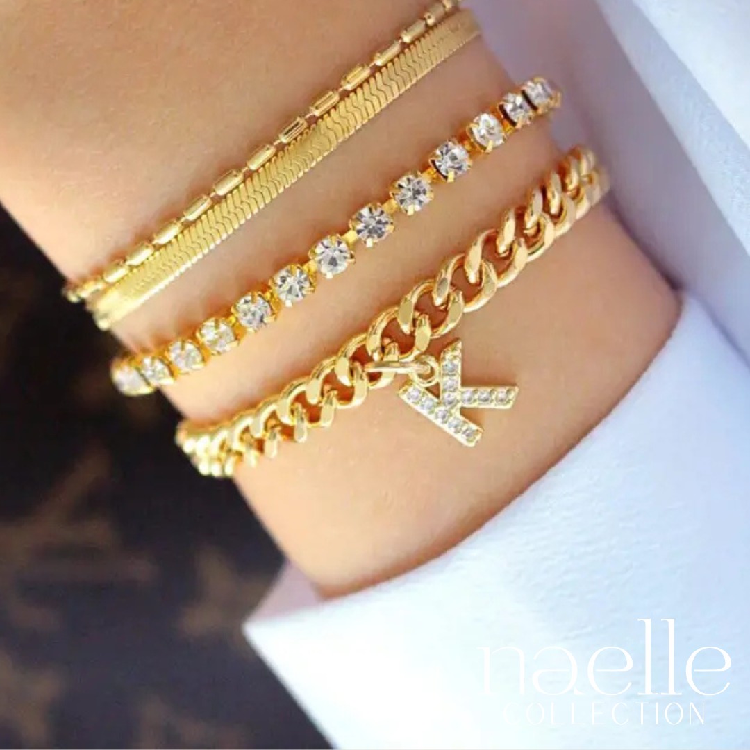 Gliederarmband mit 18 Karat Zirkonia