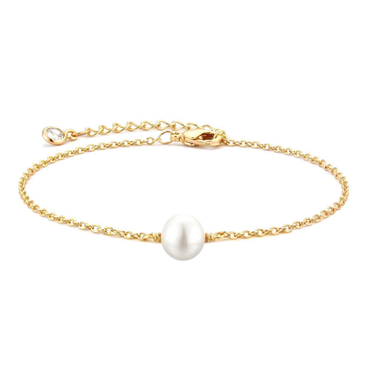 Feines Armband mit Perlenimitat