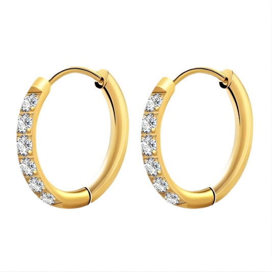 Feine Hoops mit Zirkonia-Steinen