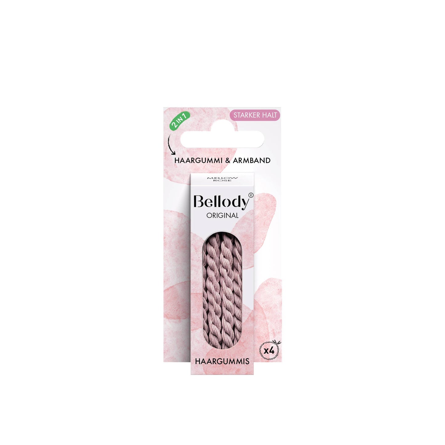 Haargummis Rosa - Bellody® (4 Stück - Mellow Rose)