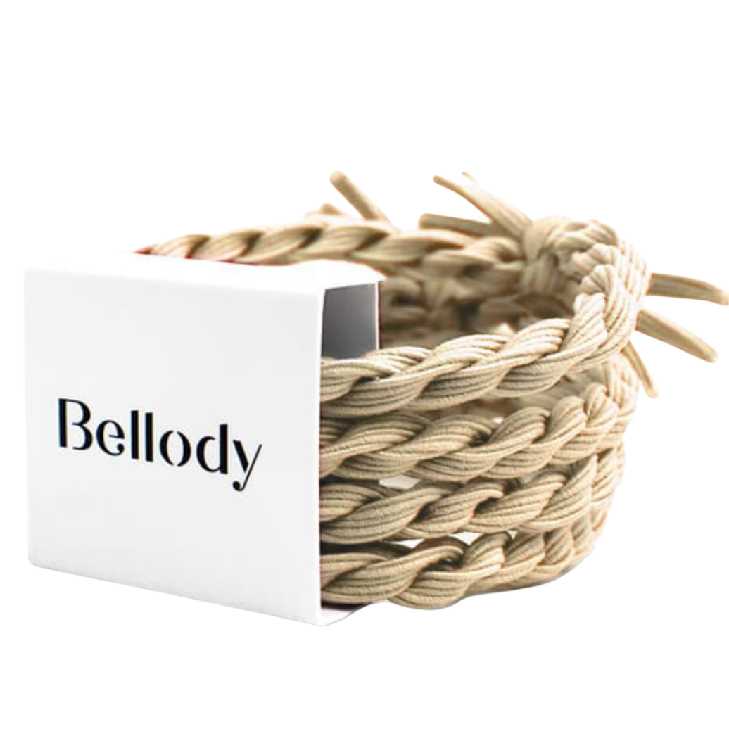 Haargummis Beige - Bellody® (4 Stück - Champagne Beige)