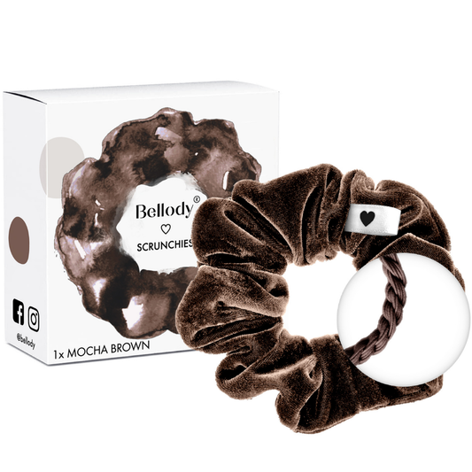 Samt-Scrunchie Braun - Bellody® (1 Stück - Mocha Brown)