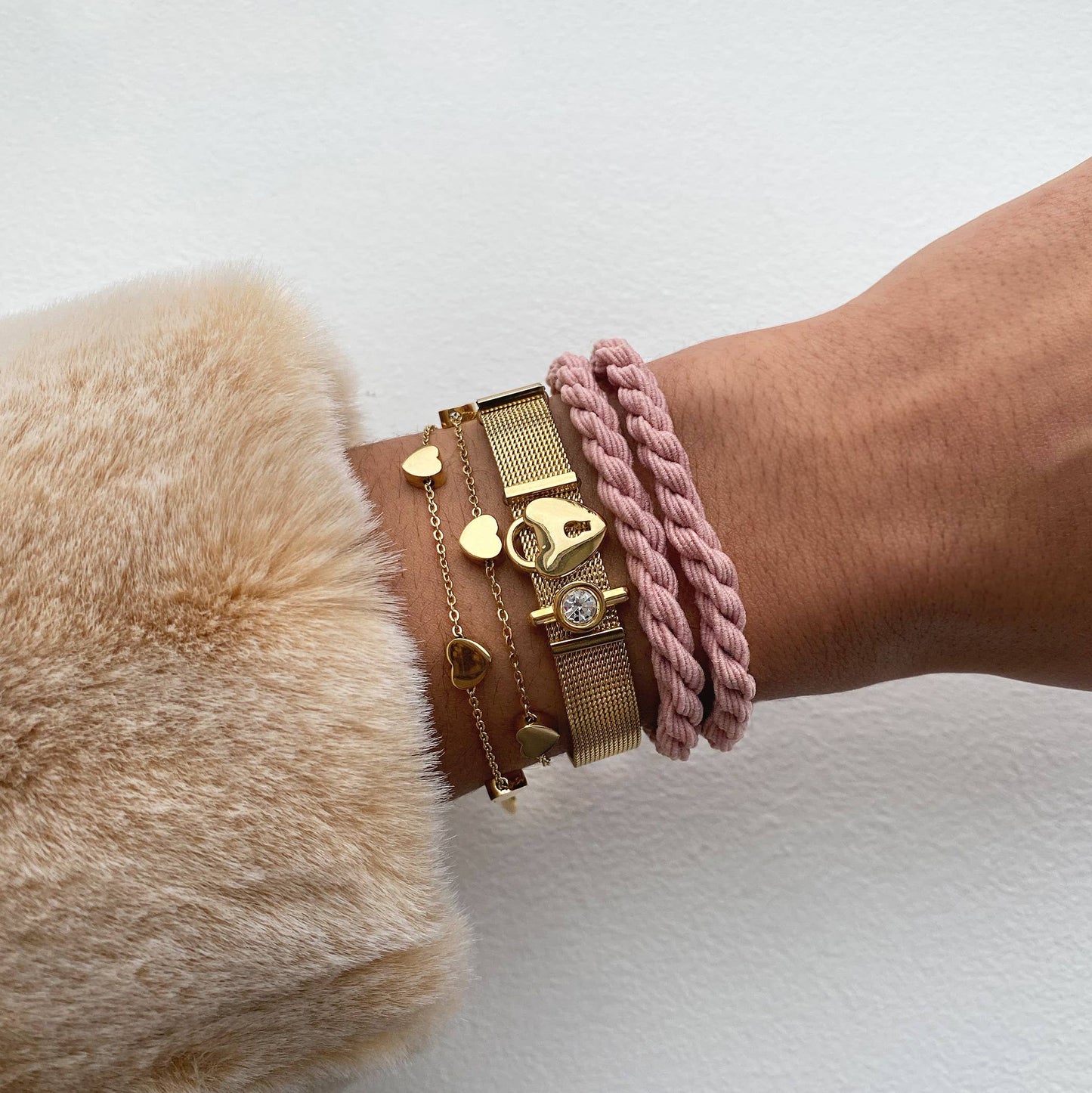 Haargummis Rosa - Bellody® (4 Stück - Mellow Rose)